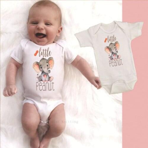Summer Baby Little Peanut Onesie Newborn Baby Clothes For 0-2Y Girls Boys Short Sleeve Jumpsuit Kids Baby Outfits Clothes