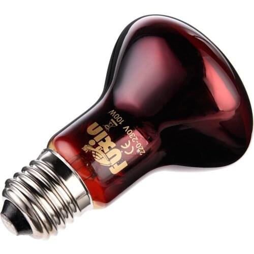 60W 75W 100w Bird Snake Reptile Heating Lamp Heating Light Glass Emitter Heat Light Bulb Amphibian Pet Brooder Lamp With Logo