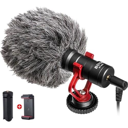 BOYA BY-MM1 Shotgun Video Microphone Universal Recording Microphone Mic for DSLR Camera iPhone Android Smartphones Mac Tablet