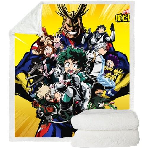 My Hero Academia 3D Print Anime Harajuku Thin Quilt Bed Blanket Bedspread Chair Bedding Home Plush-throw Soft Quilt Quilt B52