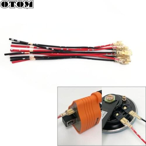 OTOM Motorbike Audio Wiring Harness Waterproof Speaker Cord Plug Car Horn Cable Copper Rubber Lines For CRF KTM EXC YZF RM KLX