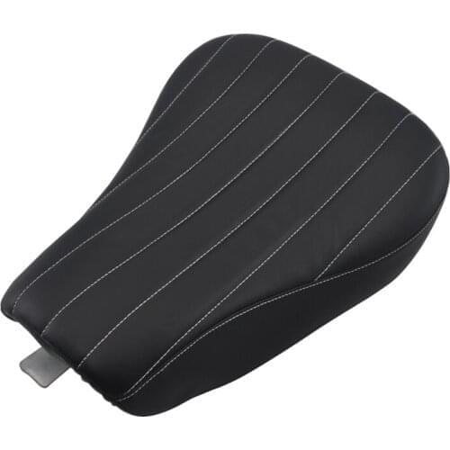 Motorcycle Front Driver Retro Seat Pillow Seat Bench Cushion PU Leather Black for Harley Sportster XL1200 883 72 48