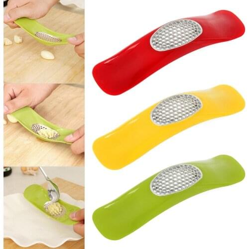 Stainless Steel Garlic Press Grinding Slicer Mincer Metal Ginger Crusher Chopper Cutter Novelty Kitchen Accessories