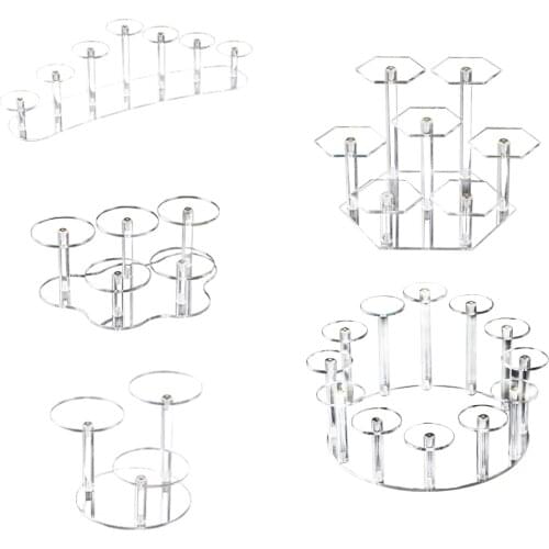 Transparent Acrylic Display Rack Action Figure Clear Layers Desserts Cosmetics Storage Display Holder