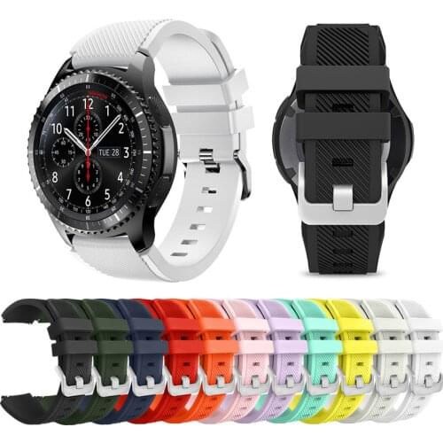 Silicone Watchband for Samsung Gear S3 Classic Frontier 22mm Watch Band for Huawei gt 2e Sport Strap for Galaxy watch 46mm