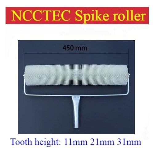 18'' 450mm NCCTEC spiked roller PS1821 for removing bubbles of epoxy self-flowing concrete floor projects | teeth height :21mm