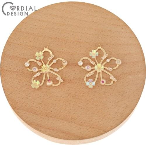 Cordial Design 20Pcs 30*30MM Jewelry Accessories/Earrings Making/Flower Shape/Hand Made/DIY Charms/Jewelry Findings & Components