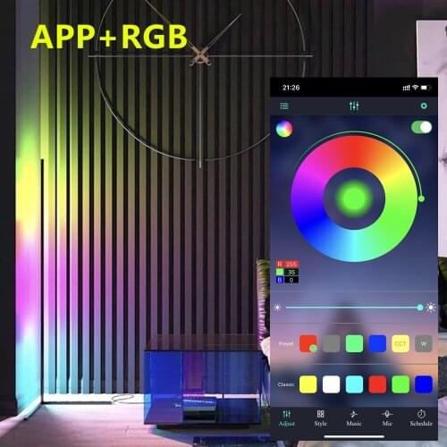 RGB App LED Table Lamps Modern Colorful Remote Control Corner Standing Reading Lamp for Office Study Bedroom Dropship
