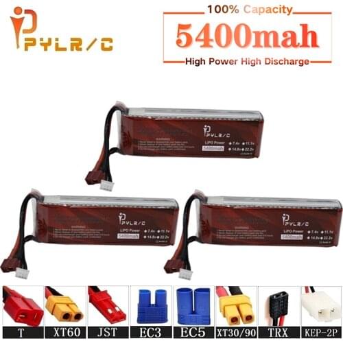 High Rate 11.1v 5400mAh Lipo Battery For RC Helicopter Parts 3s Lithium battery 11.1v 45C RC Cars Airplanes Drone Battery T/XT60