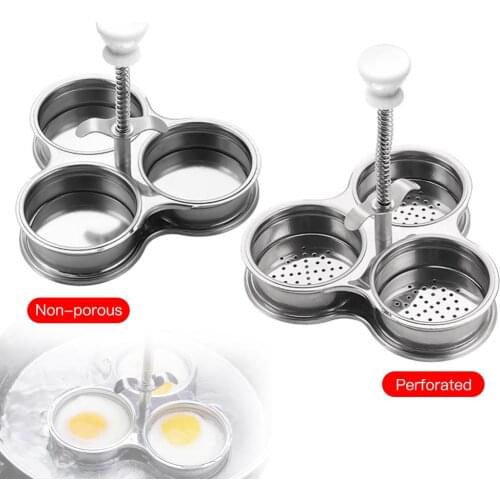 1PC Stainless Steel Egg Poacher Non-stick Egg Cooker Poached Baking Kitchen Tool Pancake Maker Kitchen Steamer Cookware