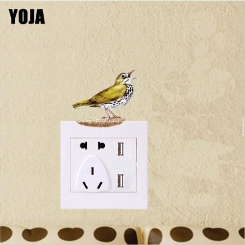 YOJA Unique Coolest Branches Of The Birds Decor Wall Switch Sticker Living Room Bedroom Decals 10SS0401