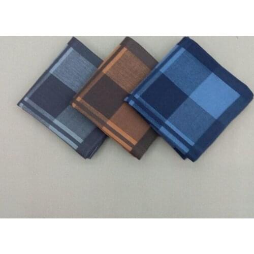 12PCS 40 * 40CM Cotton Handkerchief Fine Satin Chocolate Handkerchief Square Scarf