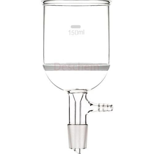 150ml,24/29,Glass buchner Funnel,lab Filter Funnels,3# Coarse filter,10mm hose