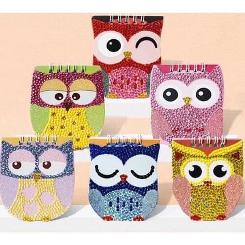 2021 Diamond Mosaic Owl Diary Book 5D DIY Cross Stitch Kits Christmas decorations for Home Childrens Gift Notebook