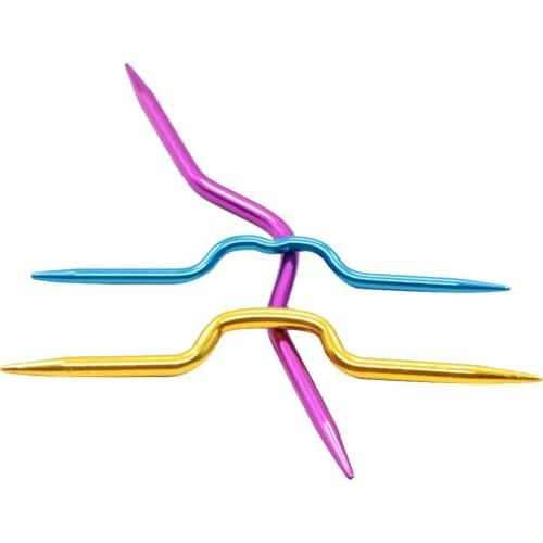 3 Pieces Aluminum Stitch Knitting Cable Needles Crochet Hook Marker Needle Crafts