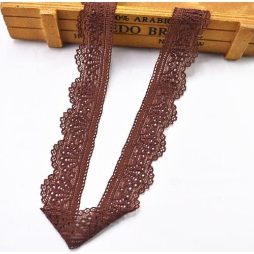 White Stretch Elastic Lace Ribbon Tape Trims Elasticity Lace Trim Embroidered Lace Net Cord for Sewing Lace Fabric Lace Applique