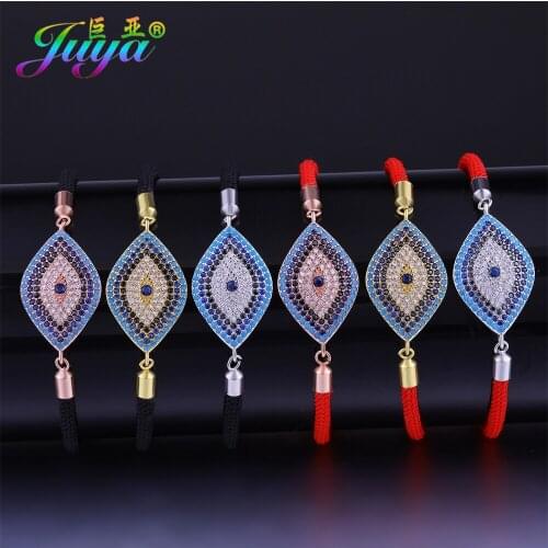 Handmade 100% Cotton Rope Chains Bracelets Gold//Rose Gold Greek Eye Turkish Evil Eye Charm Bracelets For Women Men Gift