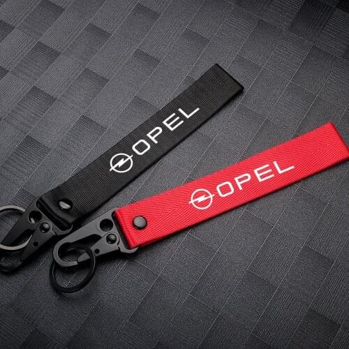 Nylon/Metal Car Emblem Keyring Key Fob Key Chain for Opel OPC Astra Insignia Corsa Mokka Vectra KIA Subaru Dodge Skoda Seat LADA