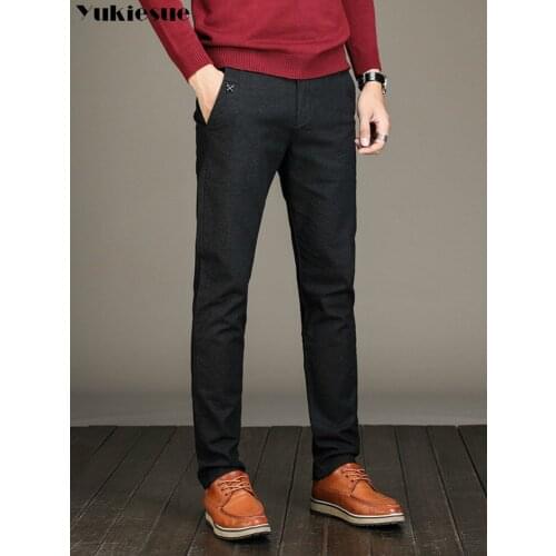 Fashion New High Quality Cotton Men Pants Straight Spring and Summer Long Male Classic Business Casual Trousers Full Length Mid