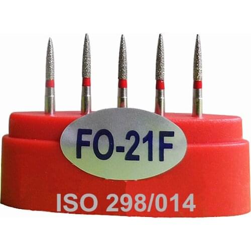 15Pcs High Quality FO-21F Dental Lab Materials Diamond Burs FG 1.6mm High Speed Handpiece Medium Dentist Products