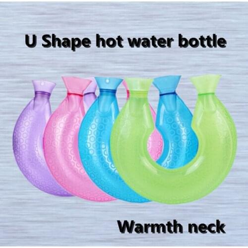 U shape hot water bottle for neck warm shoulder neck hot water bottle pvc material hot water bag Relieve neck pain