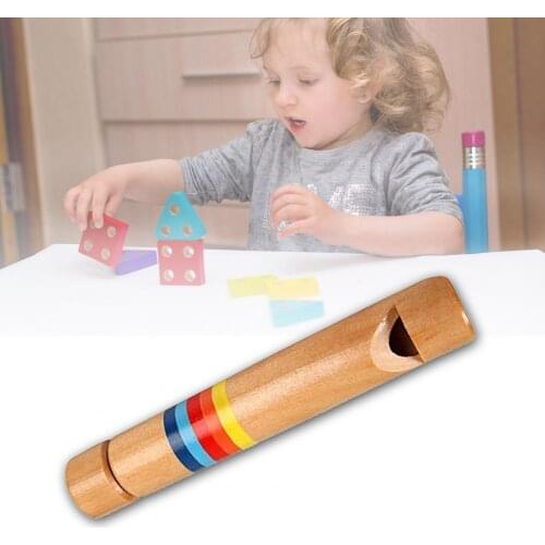 Kids Slide Wooden Cute Whistle Musical Instrument Early Educational Toy Wooden Whistle Early Educational Toy Musical Inst