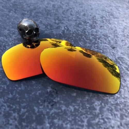 Firtox True Polarized Enhanced Replacement Lenses for-Oakley Blender OO4059 Sunglass (Lens Only)-Orange Red Mirror