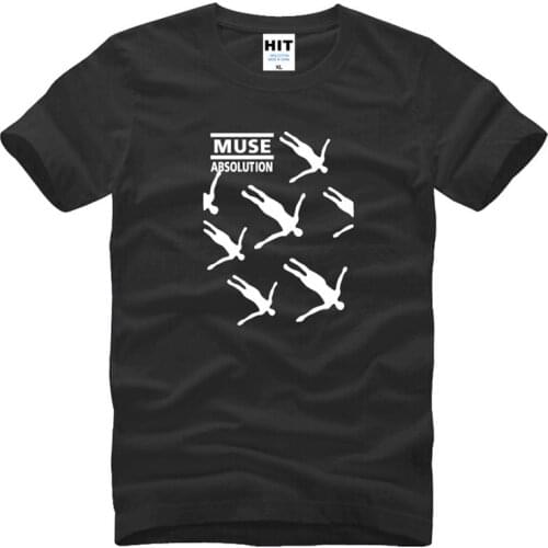 Muse t shirts Men Muse Absolusion T-shirt Short Sleeve Cotton Rock Band T-Shirts Camisetas Masculina Free Shipping