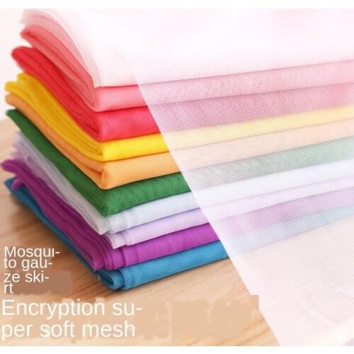 Encryption Soft Gauze Cloth Mosquito Nets Dress Material Summer Clothing Mesh Lace Fabric