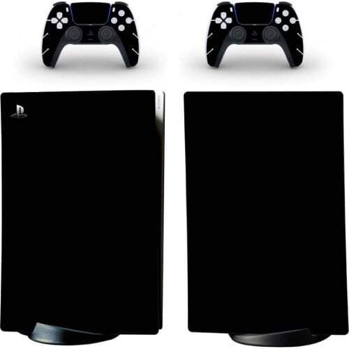 Black Style PS5 Digital Edition Skin Sticker for Playstation 5 Console & 2 Controllers Decal Vinyl Protective Skins Style 1