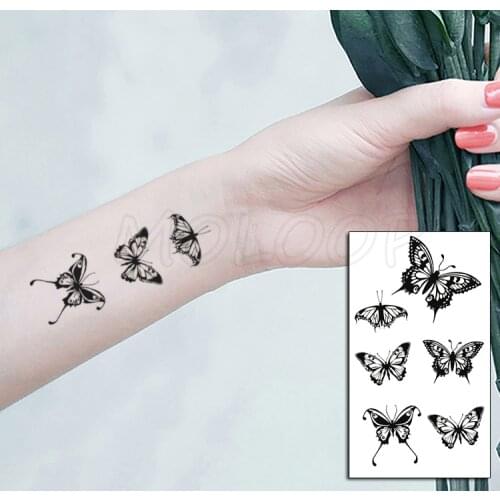 Tattoo Sticker Buterfly Insect Animal Element Anime Tatto Body Art Makeup Waterproof Temporary Women and Men