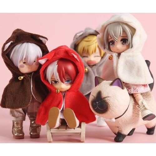 Ob11 baby clothes accessories kitten ear Cape Christmas clothes GSC plain P9 round is Molly baby clothes