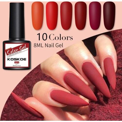 8ml Rose Gold Glitter Gel Nail Polish Nude Color Semi Permanent Soak Off UV Gel Varnish Base Top Coat Nails Art Manicure