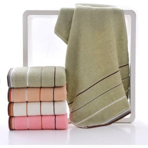 Face Hand Bath Towel Cotton Bath Towels 100% Cotton Towel Avaliable Fiber Natural Eco-friendly Stripe Cloth Bathroom Absorbent