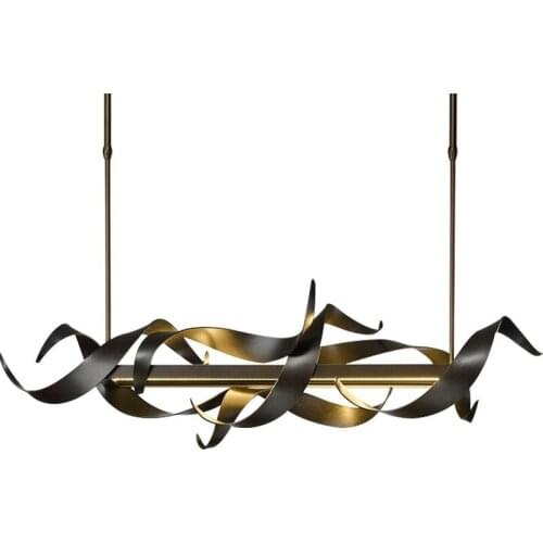 Postmodern light luxury LED restaurant pendant lights decoration Nordic front desk lamps simple iron art bar hanging lamp WF1029