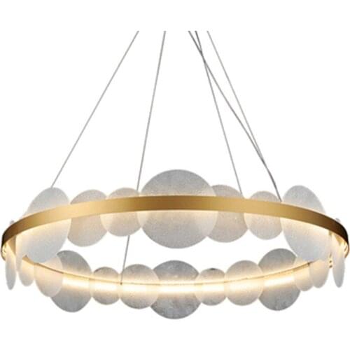 Nordic simple post-modern model room living room restaurant bar counter hanging light luxury creative bedroom chandelier