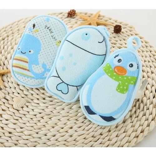 1 PCS Cartoon Animals Towel Fabric Baby Accessories Bath Brushes Soft Newborn Soft Cartoon Bear Children Infant Spong Enfant