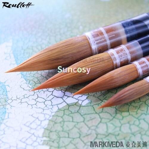Synthetic Sable Imitation Professional Painting Brush QD15, Round Head Short Handle Roubloff Russia , Art Supplies