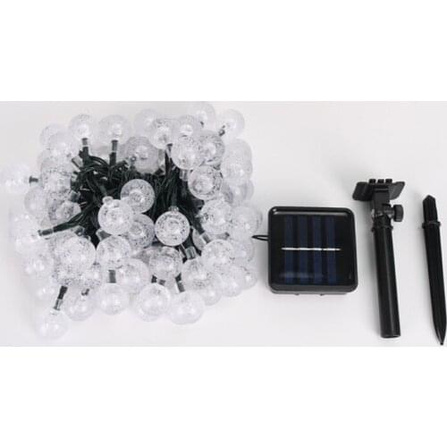 Solar Bubble Ball Lighting Chain Outdoor Christmas Holiday Decorative Lights Wedding Lights Led Ball Flashing Light