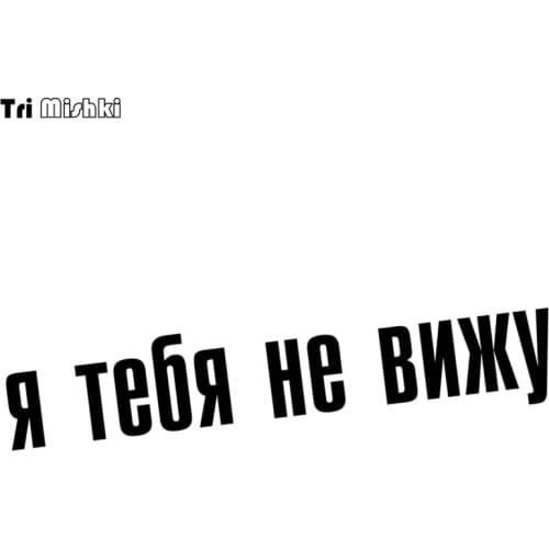 Tri Mishki 10x47.4cm I can't see you car sticker for truck trucker auto sticker car decals HZX634