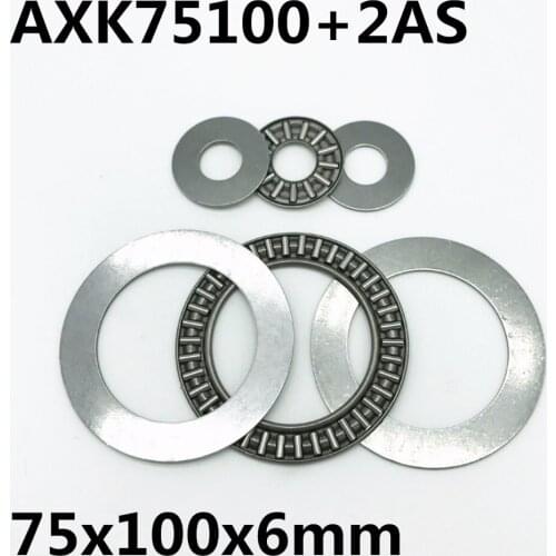 2pcs AXK75100 +2AS Thrust Needle Roller Bearing 75x100x4 mm Thrust Bearing Brand New High quality