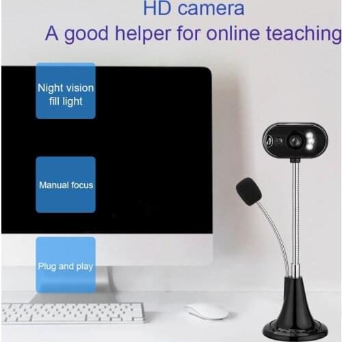 Computer Webcam 480P Webcam with Microphone USB Mini Webcam for PC Laptop Online Conference Teaching