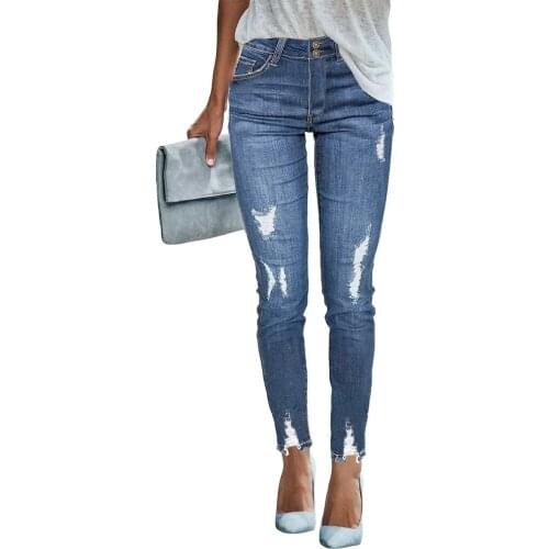 SZ.WENSIDI 47 Quality jeans woman new Style large size ladies jeans Fashion casual Long Pants Girls women ripped jeans Drop Ship