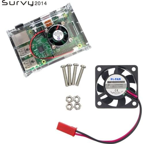 1Pcs DC 5V 0.2A Cooling Cooler Fan For Raspberry Pi Model A+ B B+ / FOR Raspberry Pi 2 3 With Screws Parts diy electronics