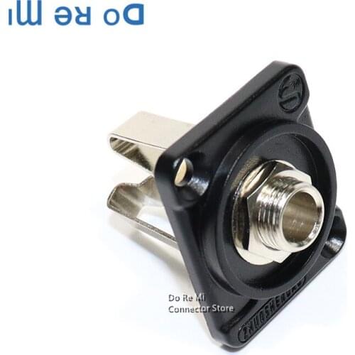 1PCS TRS 6.35 Stereo 6.5 Balance Plug Seat Audio Headphone Panel mount microphone socket