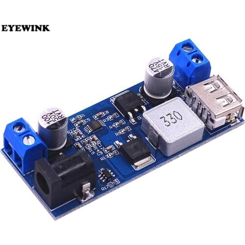 10PCS/LOT Replace LM2596S DC-DC 24V/12V To 5V 5A Step Down Power Supply Buck Converter Adjustable USB Step-down Charging Module