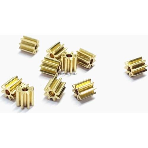 10pcs 0.3M 8T mini copper gear 0.98 1mm hole diameter diy small Toys Model RC aircraft
