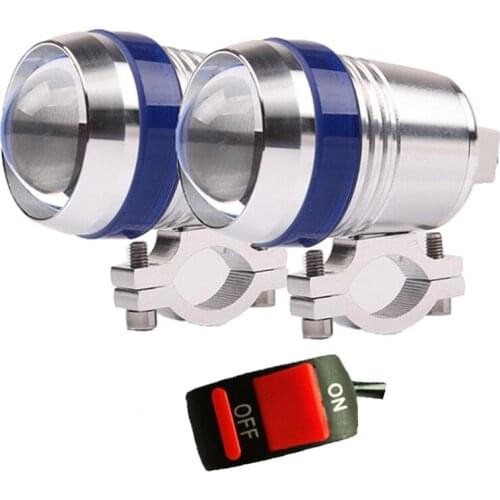 2PCS 12V 30W LED Motorcycle Spotlight Driving Light U3 Motorbike Fog Light Head Angel Lamp Headlight Offroad ATV DRL Motor light