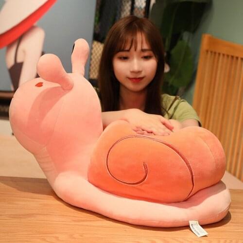 20-60cm Cartoon Snails Plush Toys Lovely Animal Pillow Stuffed Soft Kawaii Snail Dolls Sofa Cushion for Children Girls Birthday