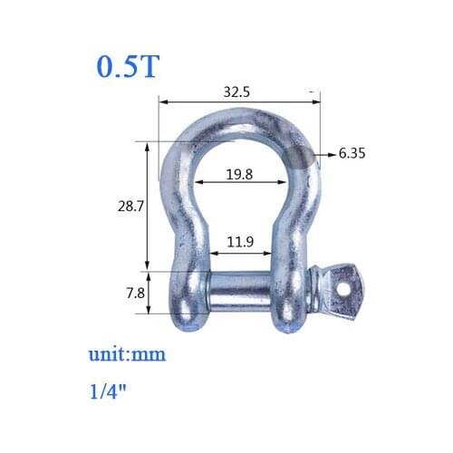 25 pcs of winch industrial power machinery railway mining construction bow anchor bow shackle ton alloy steel galvanized